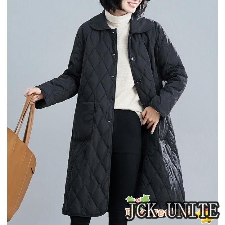 超目玉新品 コート アウター ロングコート レディース 中綿コート 防寒コート 長袖 無地 体型カバー 裏起毛 大きいサイズ ゆったり 着痩せ 秋 冬 暖かい 30代 40代 50代