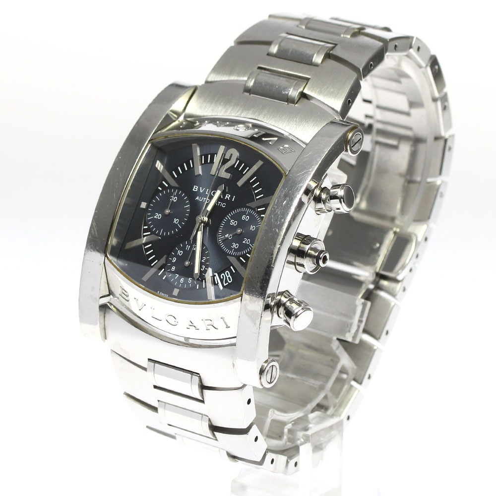 ジャンク ブルガリ BVLGARI AA48SCH アショーマ クロノグラフ デイト 自動巻き メンズ _795538【中古】