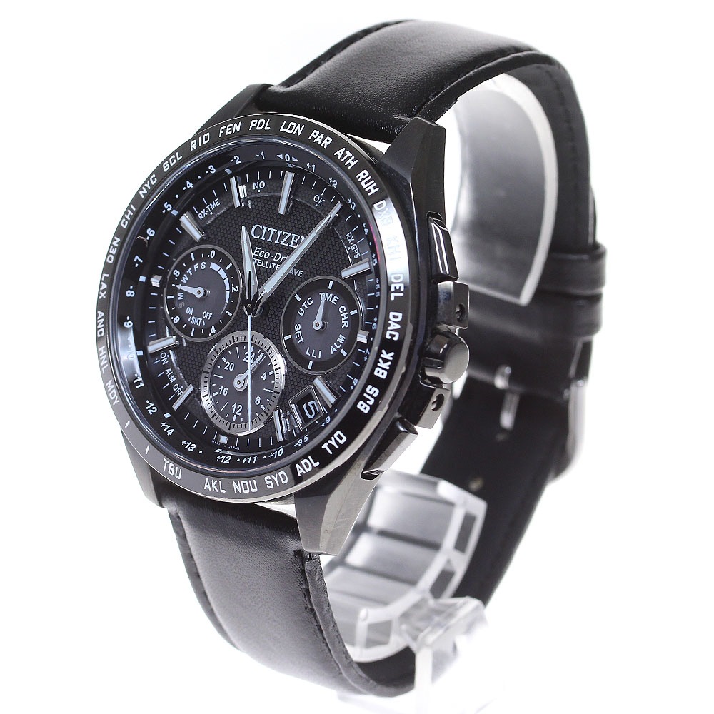 シチズン CITIZEN CC9017-59E アテッサ エコドライブ ソーラー電波 メンズ 内箱・保証書付き_845209【中古】