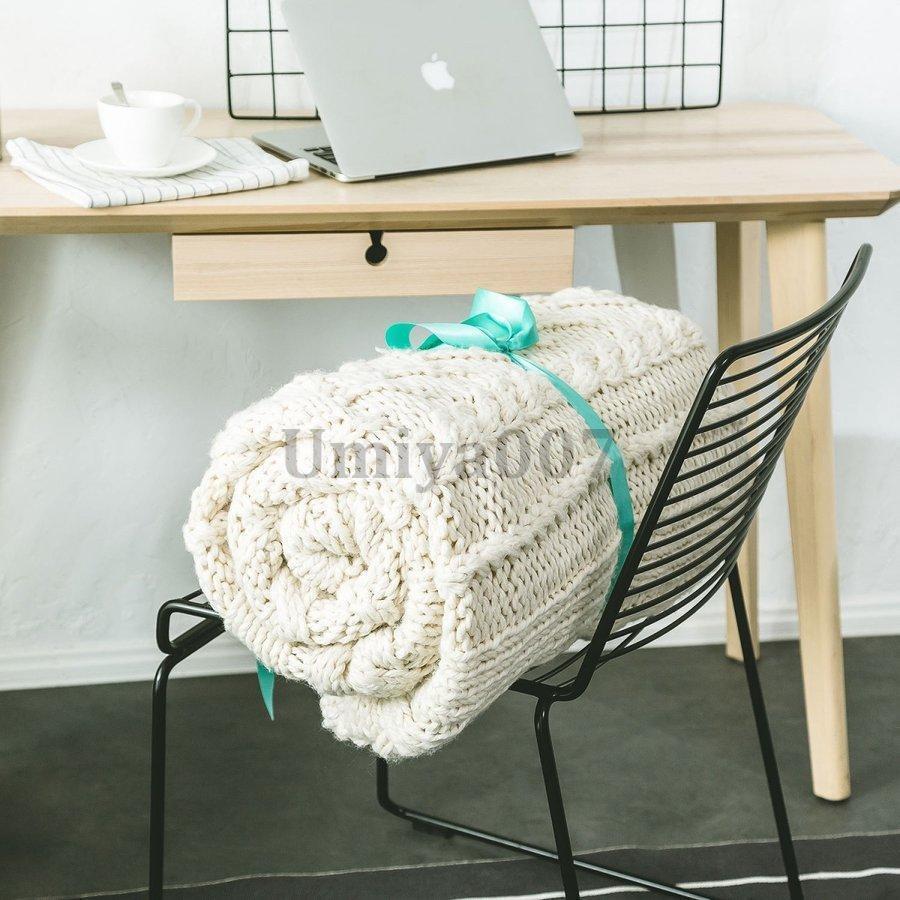 ケット ひざ掛け 毛布 ニット 暖かい柔らかい昼寝に対応冷房対策　ベッド ソファー用 ベッナー　ベッロー　ス用　丸洗い可