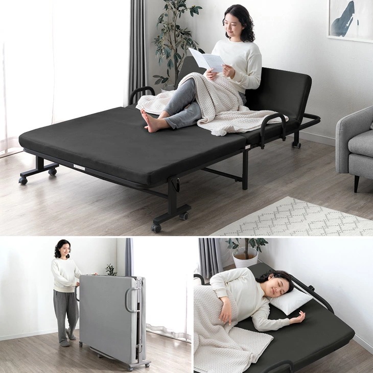 高反発 マットレス付き 折りたたみベッド 洗える カバー 14段 リクライニング セミシングル シングル セミダブル 折り畳み 折りたたみ ベッド 折り畳みベッド 介護ベッド 簡易ベッド