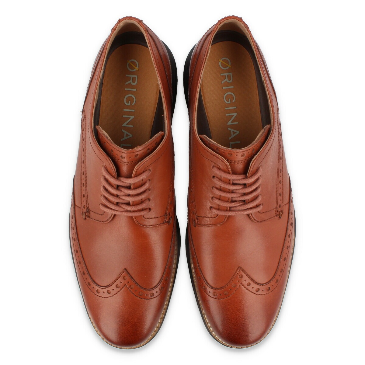 COLE HAAN ORIGINALGRAND WINGTIP OXFORD WOODBURY LEATHER/JAVA