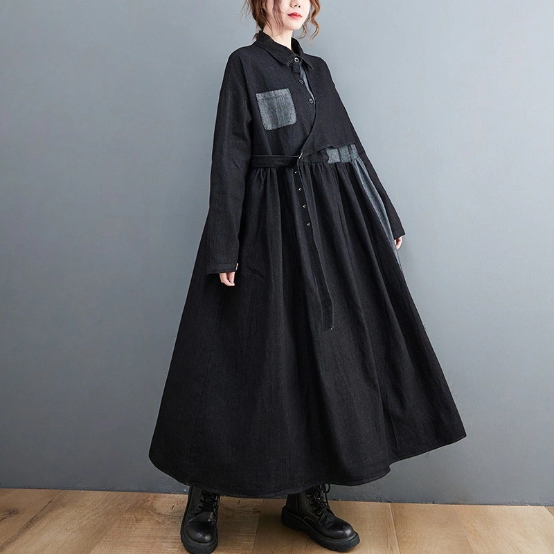 【急速出荷】 秋 デニムドッキングワンピース 大きいサイズ 体型カバー デニムワンピース メガ割 【急速出荷】 秋 デニムドッキングワンピース 大きいサイズ 体型カバー デニムワンピース メガ割