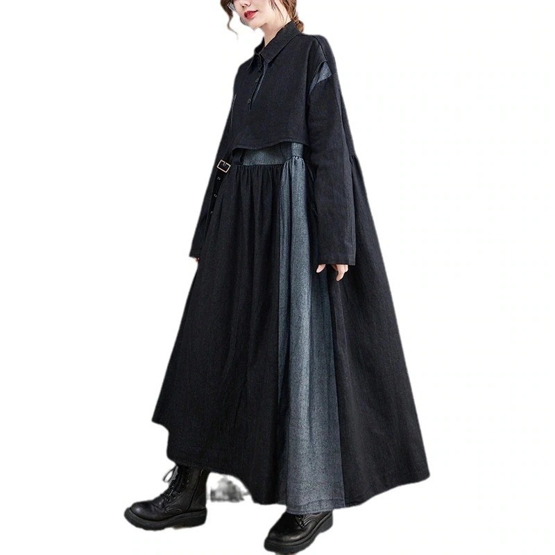 【急速出荷】 秋 デニムドッキングワンピース 大きいサイズ 体型カバー デニムワンピース メガ割 【急速出荷】 秋 デニムドッキングワンピース 大きいサイズ 体型カバー デニムワンピース メガ割