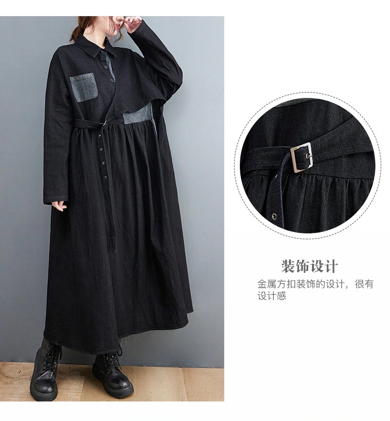 【急速出荷】 秋 デニムドッキングワンピース 大きいサイズ 体型カバー デニムワンピース メガ割 【急速出荷】 秋 デニムドッキングワンピース 大きいサイズ 体型カバー デニムワンピース メガ割