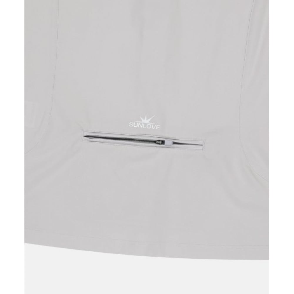 SUNLOVE W 東レ エアロジップシャツライトグレー