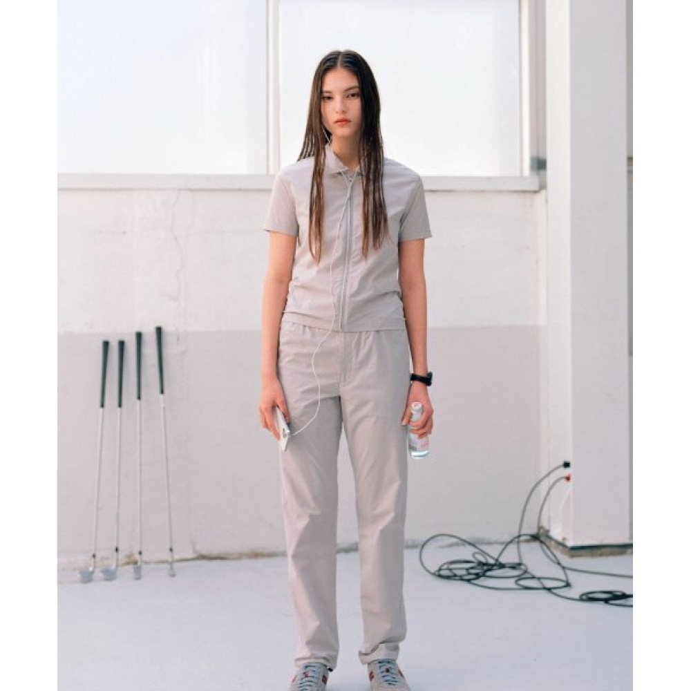 SUNLOVE W 東レ エアロジップシャツライトグレー