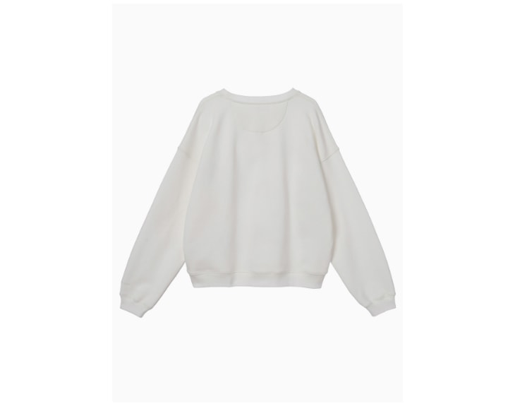 【OPEN Yy】 SATURN LETTERING SWEATSHIRT : IVORY