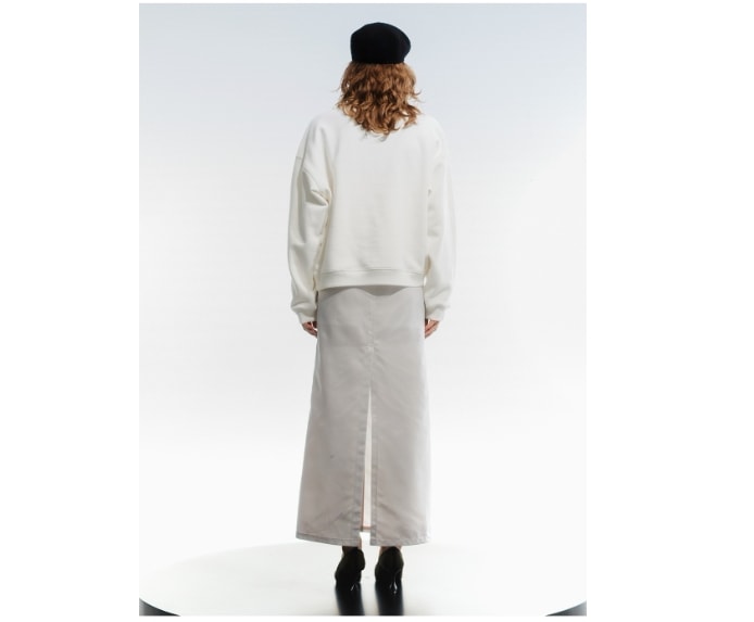 【OPEN Yy】 SATURN LETTERING SWEATSHIRT : IVORY