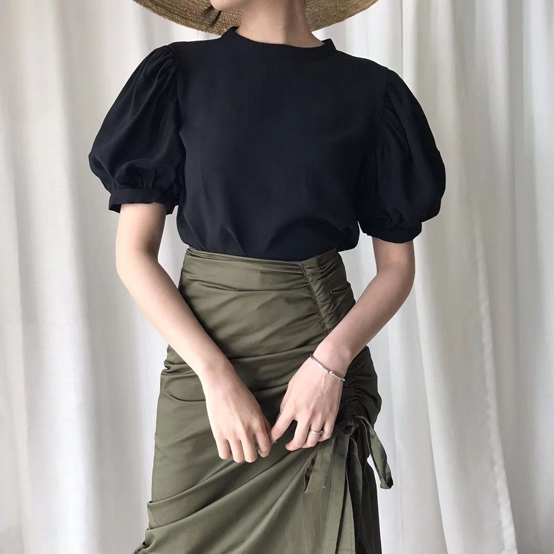 レディース Tシャツ トップス パフスリーブ シンプル 人気 半袖 ハイネック 大人 可愛い きれいめ シンプル おしゃれ キュート フォーマル 無地 春 夏 普段使い お出かけ 通勤 通学 デート レディース Tシャツ トップス パフスリーブ シンプル 人気 半袖 ハイネック 大人 可愛い きれいめ シンプル おしゃれ キュート フォーマル 無地 春 夏 普段使い お出かけ 通勤 通学 デート