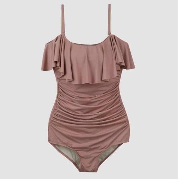 盛れる 水着 レディース ワンピース 体型カバー 三角ビキニ パッド付き フリル レースアップ バックシャン かわいい 大人可愛い きれいめ シンプル カジュアル ナチュラル ゴージャス 華やか 大人