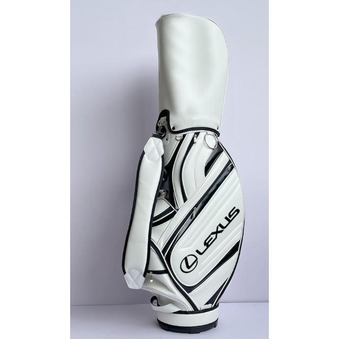 極美品　レクサス　２０２３　キャディバッグ　革　ゴルフバッグ　付属品全てあり レクサス Lexus ゴルフ キャディバッグ スタンド キャディーバック