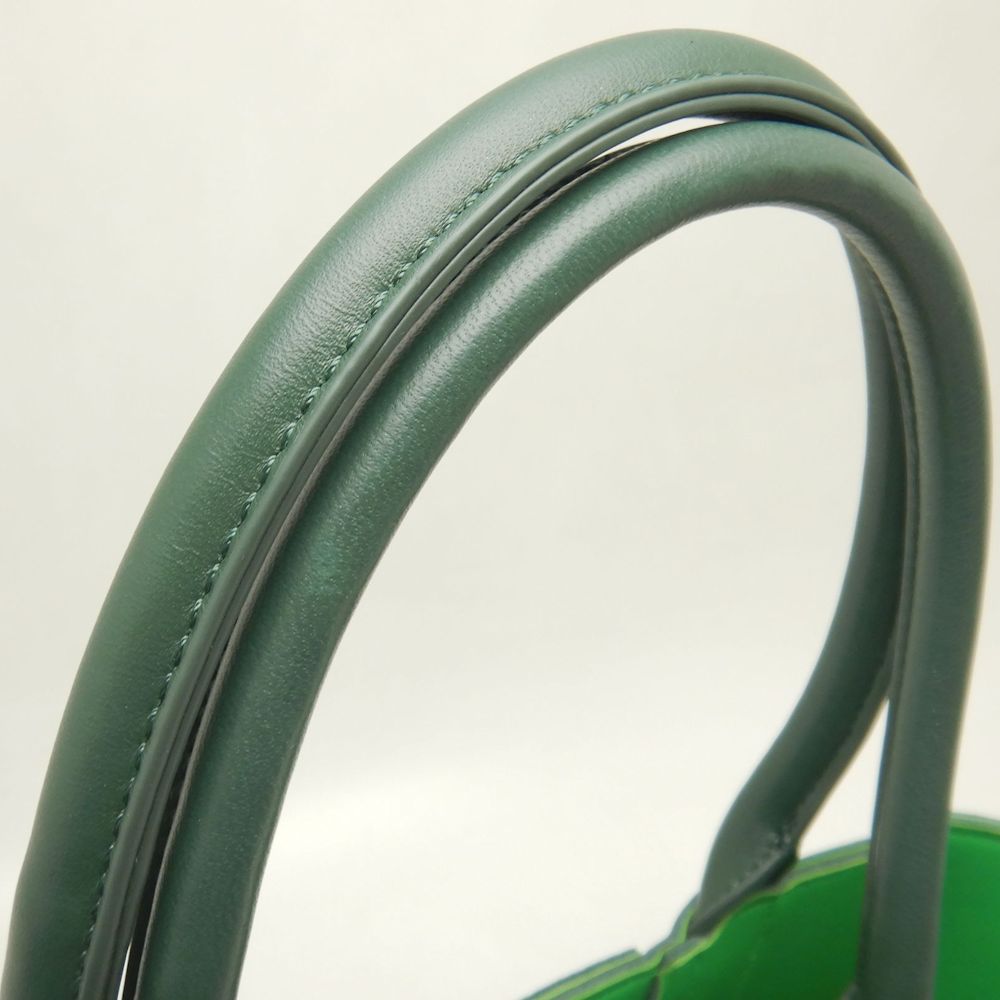 スモールアルコトート トートバッグ イントレチャート レザー レインツリー パラキート/253010【中古】