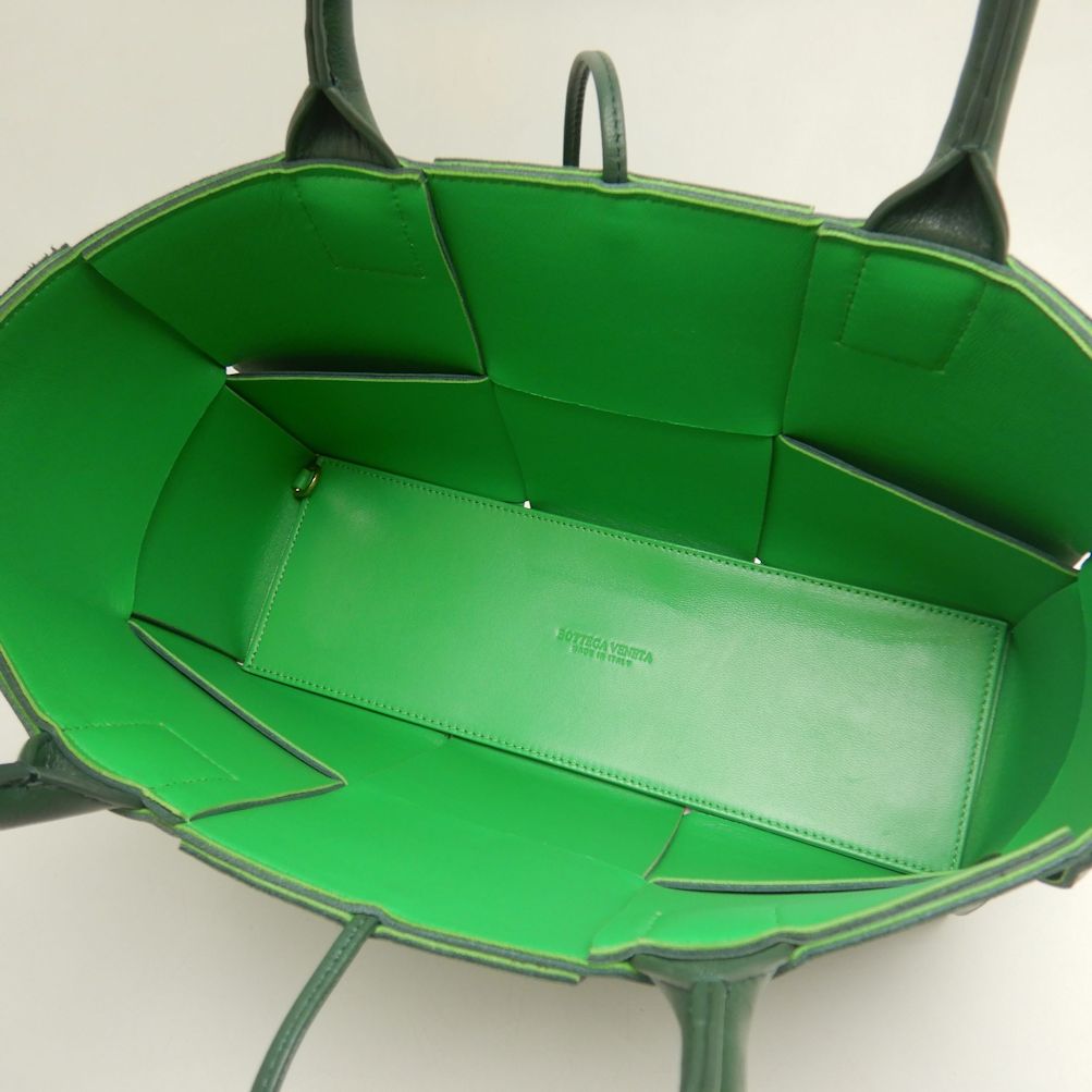 スモールアルコトート トートバッグ イントレチャート レザー レインツリー パラキート/253010【中古】