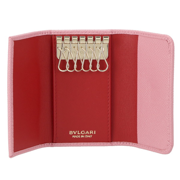 BVLGARI 287263 ブルガリ ブルガリブルガリ 6連キーケース カーフレザー キャンディクォーツ/カーマインジャスパー BVLGARI 287263 ブルガリ ブルガリブルガリ 6連キーケース カーフレザー キャンディクォーツ/カーマインジャスパー