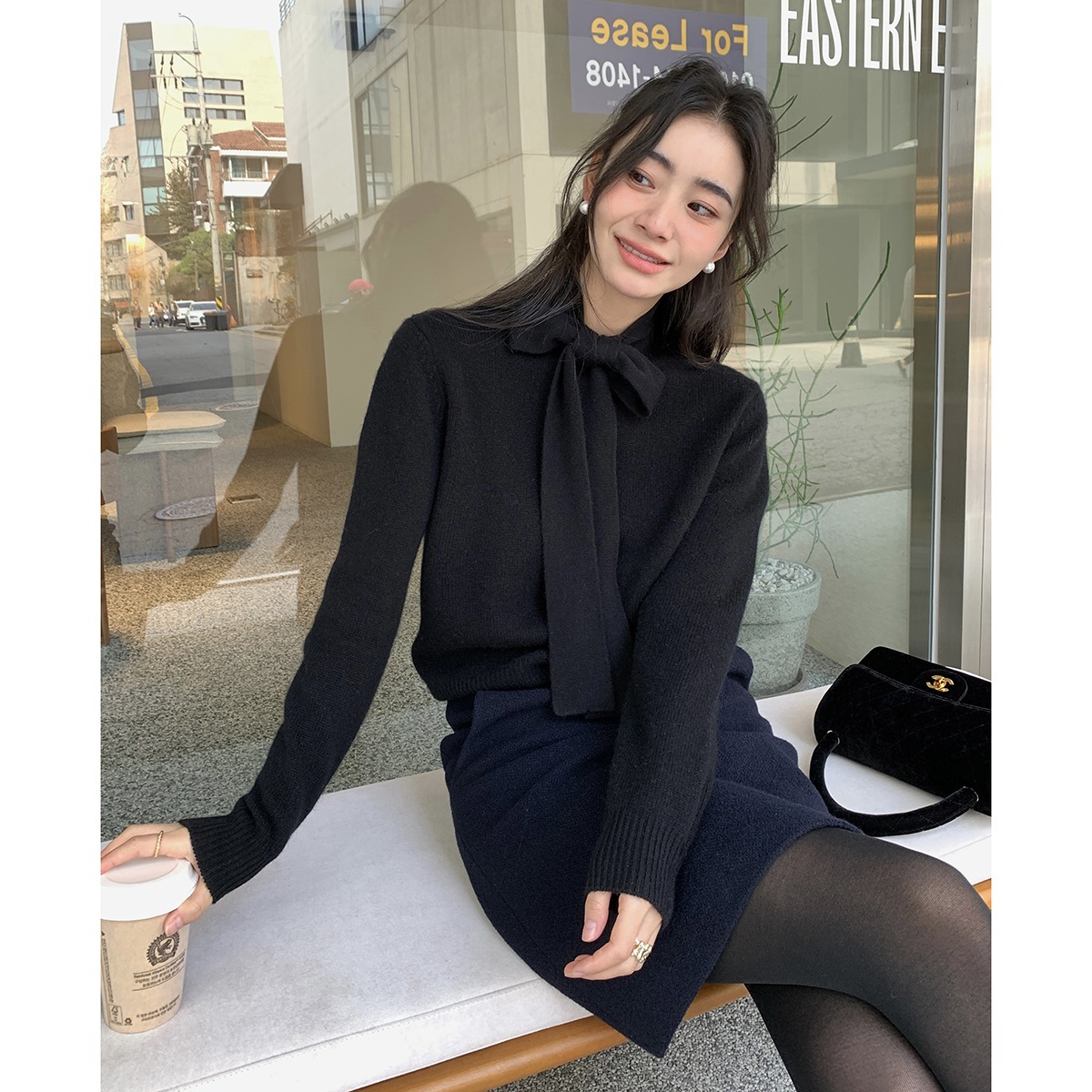 蝶ネクタイ ひらひら襟 ニット レディース 春 上質 ウールニット ボトムシャツ 秋冬 アンダーウェア トップス 蝶ネクタイ ひらひら襟 ニット レディース 春 上質 ウールニット ボトムシャツ 秋冬 アンダーウェア トップス