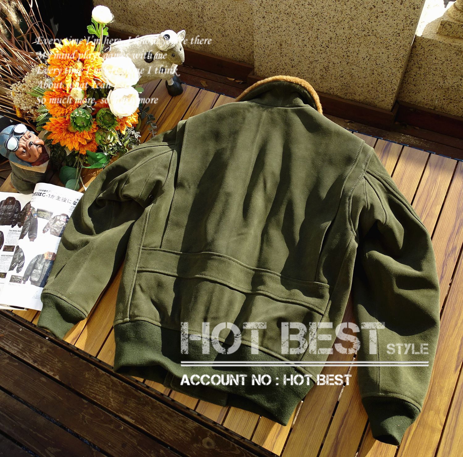 カウスエード TYPE G-1 フライトジャケット ギフト メンズ 革ジャン 通勤 ボマー ボンバー ムートン レザー 羊毛 牛革