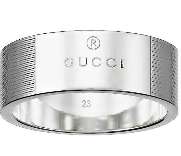 GUCCI 163179-J8400-8106-7 グッチ シンプル ロゴ リング SILVER925