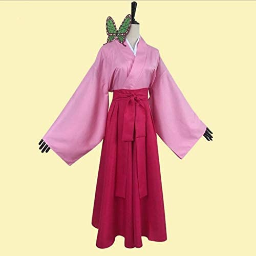鬼滅の刃栗花落カナヲコスプレ衣装和服着物イベント仮装コスチューンコミックマーケット5点セット鬘付き