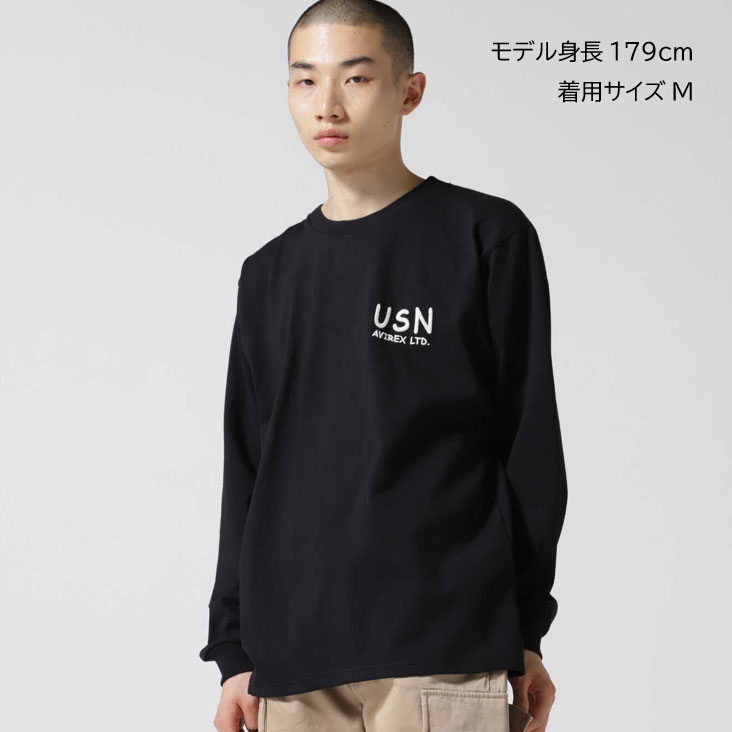 AVIREX アヴィレックス 刺繍 ロンT CB EMBROIDERY T-SHIRT クルーネック 長袖 ロングTシャツ リブ袖 秋 冬 春 メンズ 男性 6123451 783-2230007 AVIREX アヴィレックス 刺繍 ロンT CB EMBROIDERY T-SHIRT クルーネック 長袖 ロングTシャツ リブ袖 秋 冬 春 メンズ 男性 6123451 783-2230007
