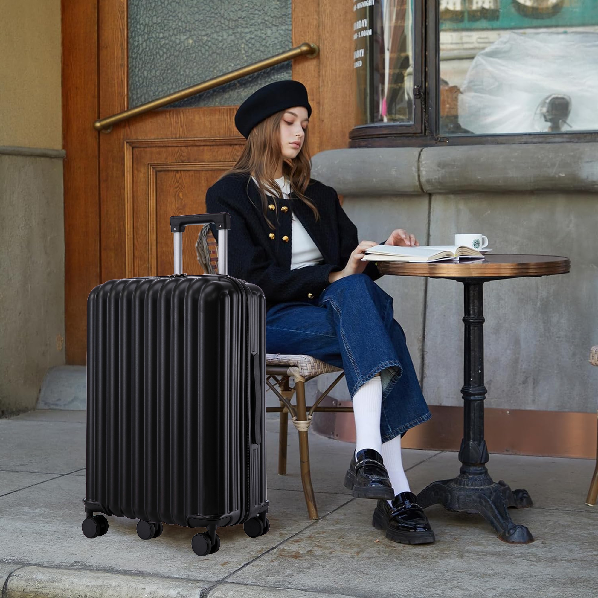 スーツケース 機内持ち込み 軽量 キャリーバッグ Mサイズ USBポート付き ドリンクホルダー付 ダブルキャスター スムーズ 静音 静か かわいい おしゃれ 4日7日用 電車 おすすめ 女性 頑 スーツケース 機内持ち込み 軽量 キャリーバッグ Mサイズ USBポート付き ドリンクホルダー付 ダブルキャスター スムーズ 静音 静か かわいい おしゃれ 4日7日用 電車 おすすめ 女性 頑