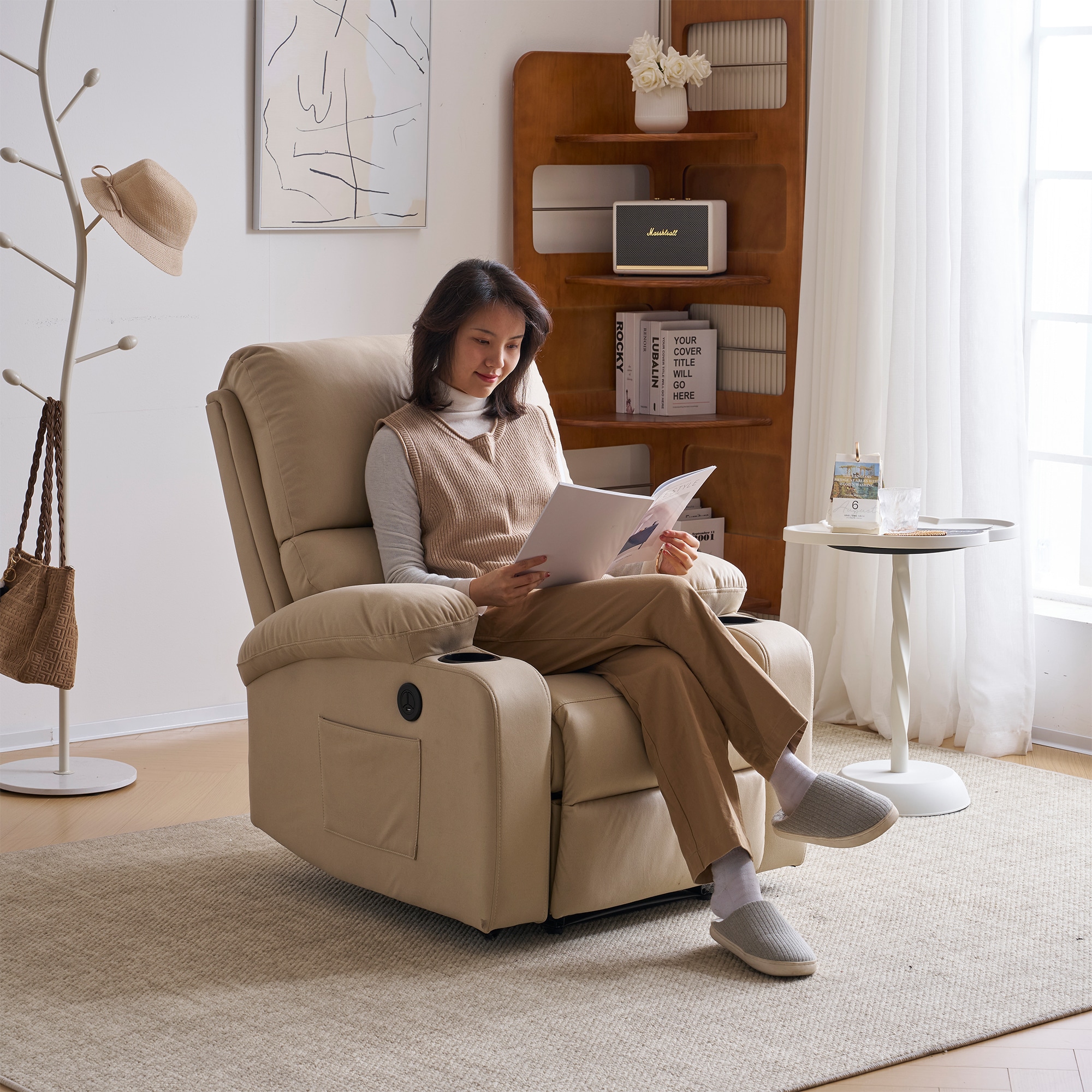 【国内発送　送.料.無.料】リクライニングチェア リクライニングソファ 1人掛け 電動 リクライニング オットマン一体型 パーソナルチェアー 電動ソファ 耐圧分散 リクライニングチェア 一人暮らし 一