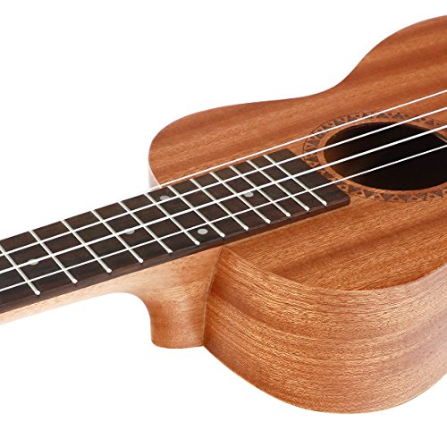 【初心者セット】 ソプラノ ウクレレ Ukulele 高級なマホガニ―材 23インチウクレレ 【ウクレレバッグ調べ器ウクレレ日本語教材つり予備用コルダ拭き巾ピック】 【検品後発送で安心】