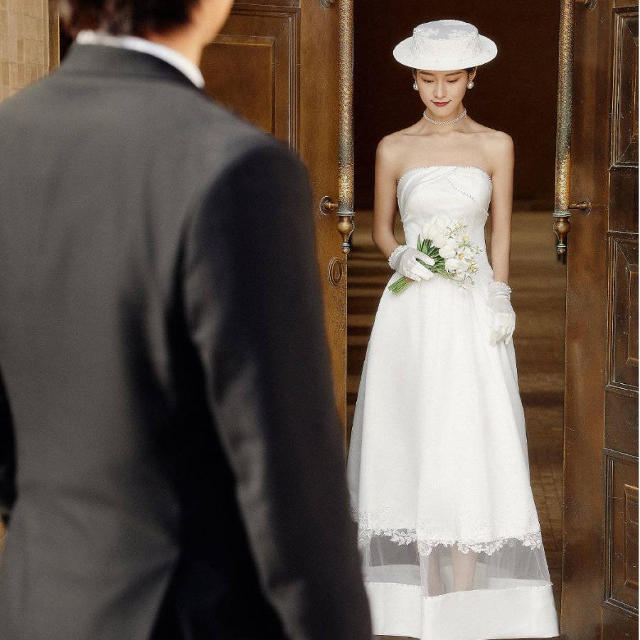 ウェディングドレス二次会結婚式ブライダルロングドレス前撮り海外挙式花嫁リゾートウェディングウエディングドレスガーデンウエディングベアトップ ウェディングドレス二次会結婚式ブライダルロングドレス前撮り海外挙式花嫁リゾートウェディングウエディングドレスガーデンウエディングベアトップ