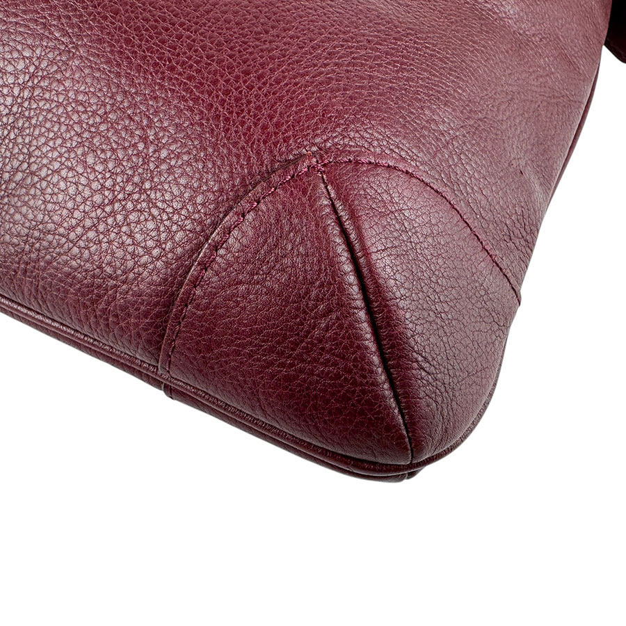 クロエ Chloe 斜め掛けショルダーバッグ レザー バーガンディ シルバー ユニセックス z4237 クロエ Chloe 斜め掛けショルダーバッグ レザー バーガンディ シルバー ユニセックス z4237