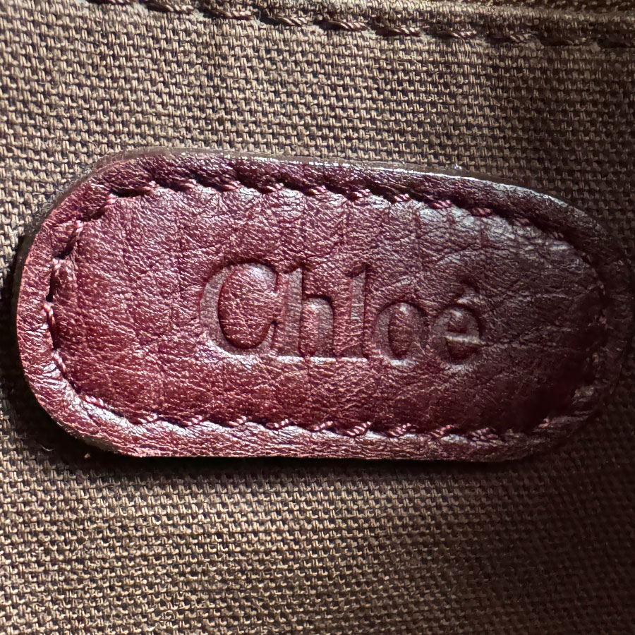 クロエ Chloe 斜め掛けショルダーバッグ レザー バーガンディ シルバー ユニセックス z4237 クロエ Chloe 斜め掛けショルダーバッグ レザー バーガンディ シルバー ユニセックス z4237