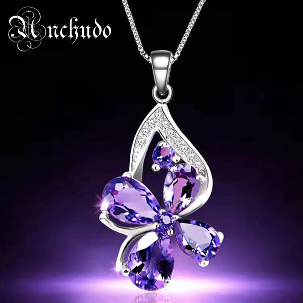 枝花 蝶 四つ葉のクローバー ネックレス レディース 水晶 プラチナ仕上げ 枝花 蝶 四つ葉のクローバー ネックレス レディース 水晶 プラチナ仕上げ