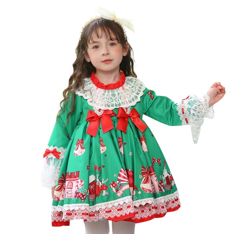 Zhiya 子供服秋子供服子供クリスマスプリンセスドレス女の子ロリータロリータスカート Zhiya 子供服秋子供服子供クリスマスプリンセスドレス女の子ロリータロリータスカート