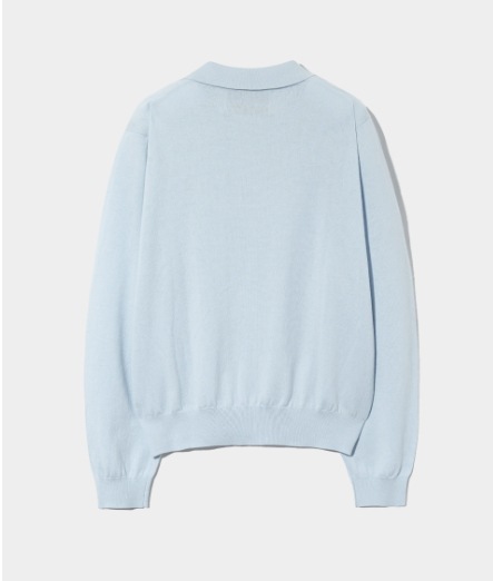 【SATUR】 ALL DAY SATUR BASIC POLO KNIT : SOFT BLUE 【SATUR】 ALL DAY SATUR BASIC POLO KNIT : SOFT BLUE