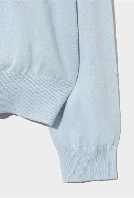 【SATUR】 ALL DAY SATUR BASIC POLO KNIT : SOFT BLUE 【SATUR】 ALL DAY SATUR BASIC POLO KNIT : SOFT BLUE