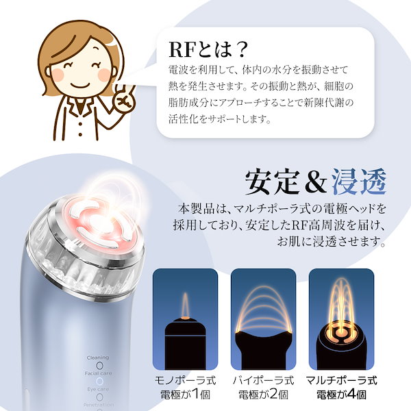 Qoo10] 【メガポ】サーリシRF温冷美顔器 フェイ