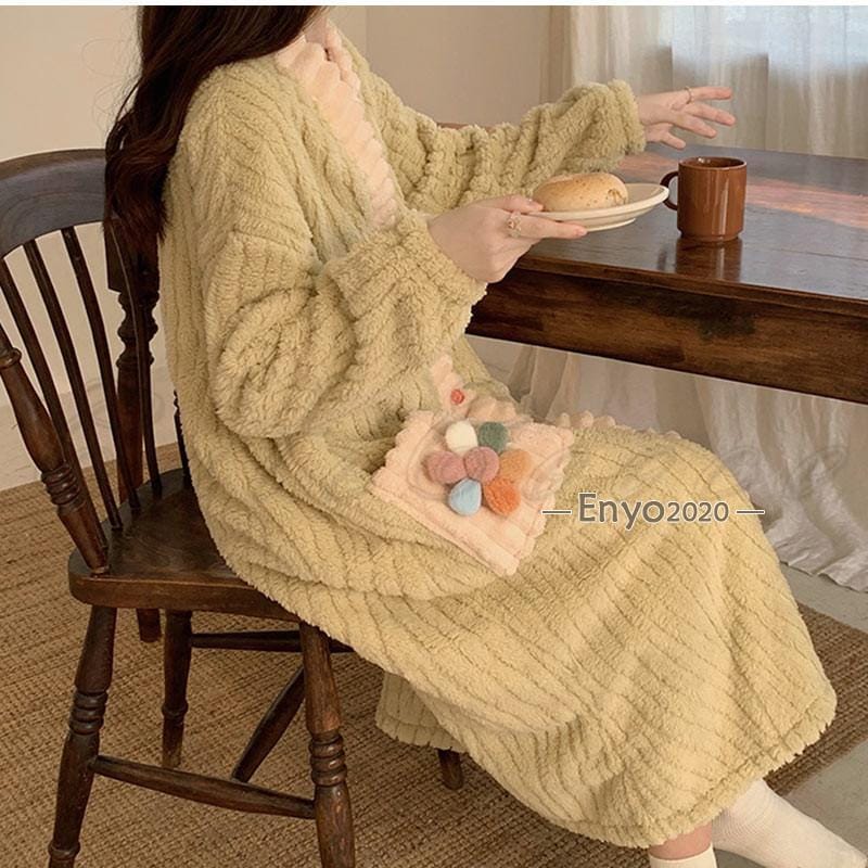 ネグリジェ パジャマ レディース ワンピース ルームウェア 部屋着 暖かい 長袖 前開き 秋冬 防寒 寝巻き リラックス きれいめ ネグリジェ パジャマ レディース ワンピース ルームウェア 部屋着 暖かい 長袖 前開き 秋冬 防寒 寝巻き リラックス きれいめ