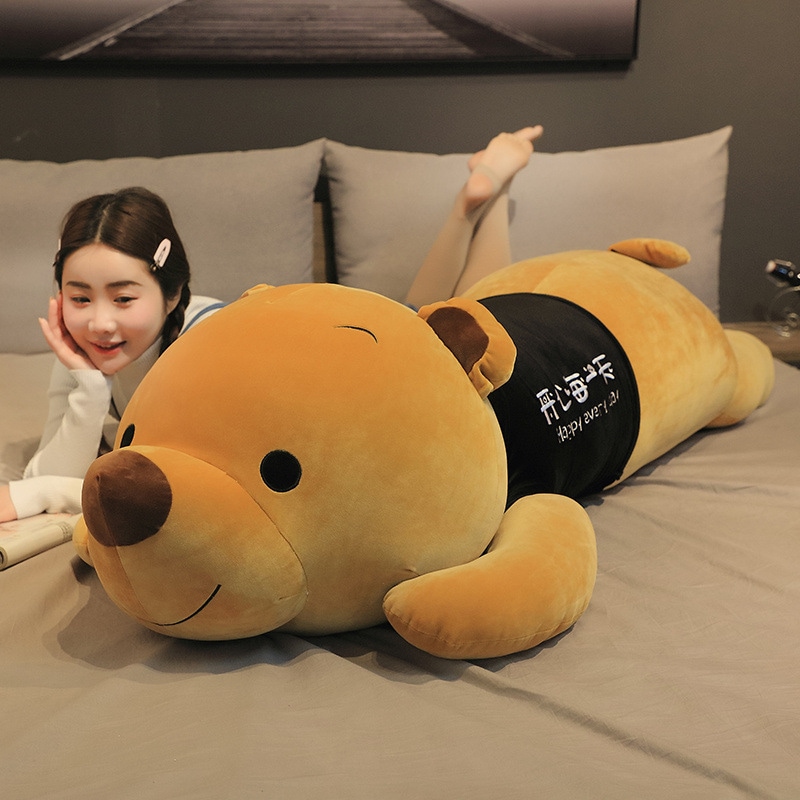 大きなトレーナーヒグマぬいぐるみ女の子ベッド睡眠抱擁クマ人形女の子誕生日ギフト