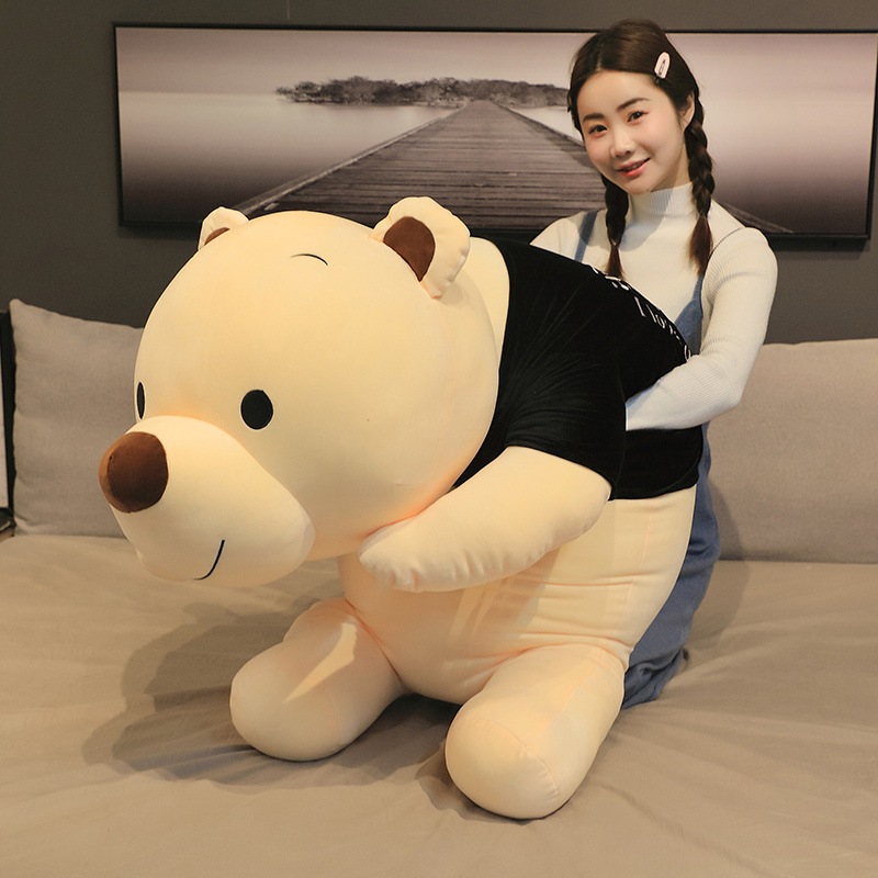 大きなトレーナーヒグマぬいぐるみ女の子ベッド睡眠抱擁クマ人形女の子誕生日ギフト