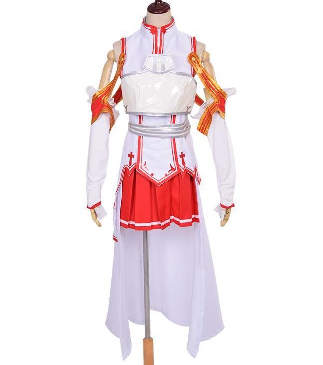 ソードアートオンライン 風 SAO 結城明日奈 アスナ コスチューム コスプレ衣装 7点セット サイズ S―XL ソードアートオンライン 風 SAO 結城明日奈 アスナ コスチューム コスプレ衣装 7点セット サイズ S―XL