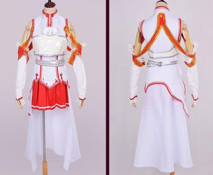 ソードアートオンライン 風 SAO 結城明日奈 アスナ コスチューム コスプレ衣装 7点セット サイズ S―XL ソードアートオンライン 風 SAO 結城明日奈 アスナ コスチューム コスプレ衣装 7点セット サイズ S―XL
