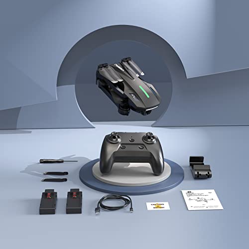 ドローン カメラ付き 100g未満 DEERC 申請不要 子供向け HDカメラ 小型 折りたたみ式 初心者向け バッテリー2個 操作時間22分 カメラ角度90調整可能 リアルタイム 高速旋回モード