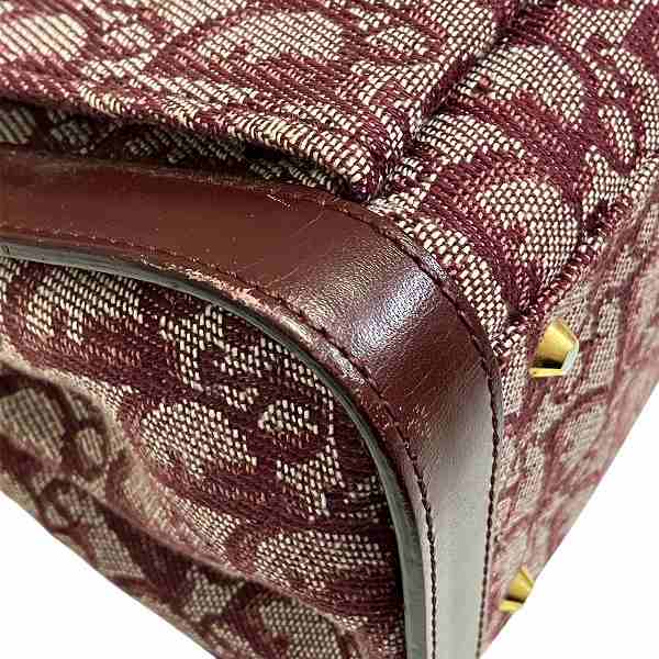 ディオール トロッター キャンバス レザー バッグ ハンドバッグ レディース【中古】