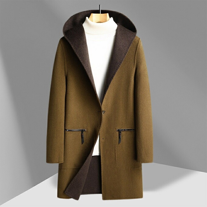 チェスターコート メンズ ロング ロング丈 コート ウール混 ウールコート 厚手 暖かい 両面着 フード付き アウター ビッグシルエット 韓国 ファッション おしゃれ シングル シンプル 防寒 防風 チェスターコート メンズ ロング ロング丈 コート ウール混 ウールコート 厚手 暖かい 両面着 フード付き アウター ビッグシルエット 韓国 ファッション おしゃれ シングル シンプル 防寒 防風