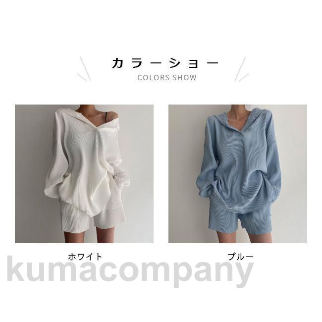 レディース パーカー ショートパンツ 上下セット 春 2点セット トレーナー カジュアル フード付き トップス 長袖 肩出し 短パン 秋 レディース パーカー ショートパンツ 上下セット 春 2点セット トレーナー カジュアル フード付き トップス 長袖 肩出し 短パン 秋