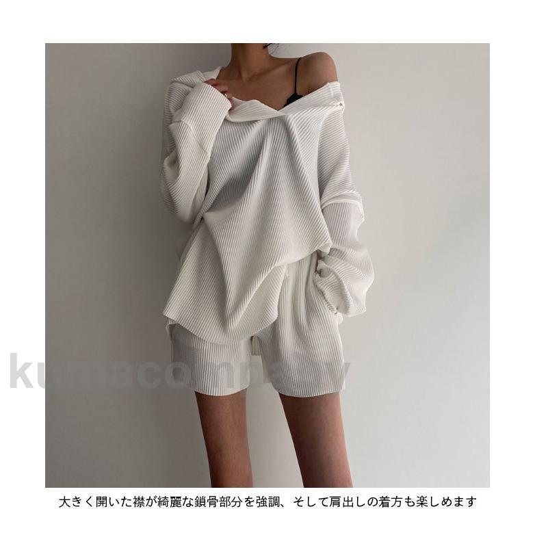 レディース パーカー ショートパンツ 上下セット 春 2点セット トレーナー カジュアル フード付き トップス 長袖 肩出し 短パン 秋 レディース パーカー ショートパンツ 上下セット 春 2点セット トレーナー カジュアル フード付き トップス 長袖 肩出し 短パン 秋