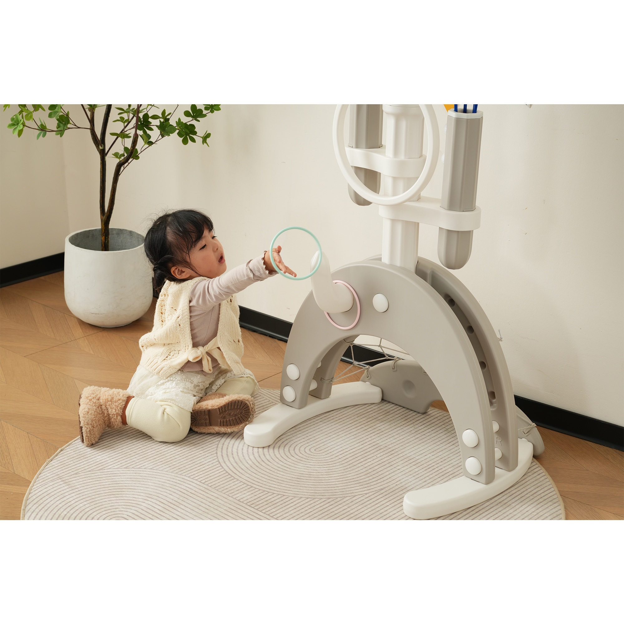 【国内発送】アーチェリー ダーツ バスケット サッカー ゴルフ 6in1多機能遊具 輪投げ 弓矢 組立簡単 室内遊具 おもちゃ 高さ調節可能124~160 キッズ 男の子 女の子 子供 誕生日 プレゼ