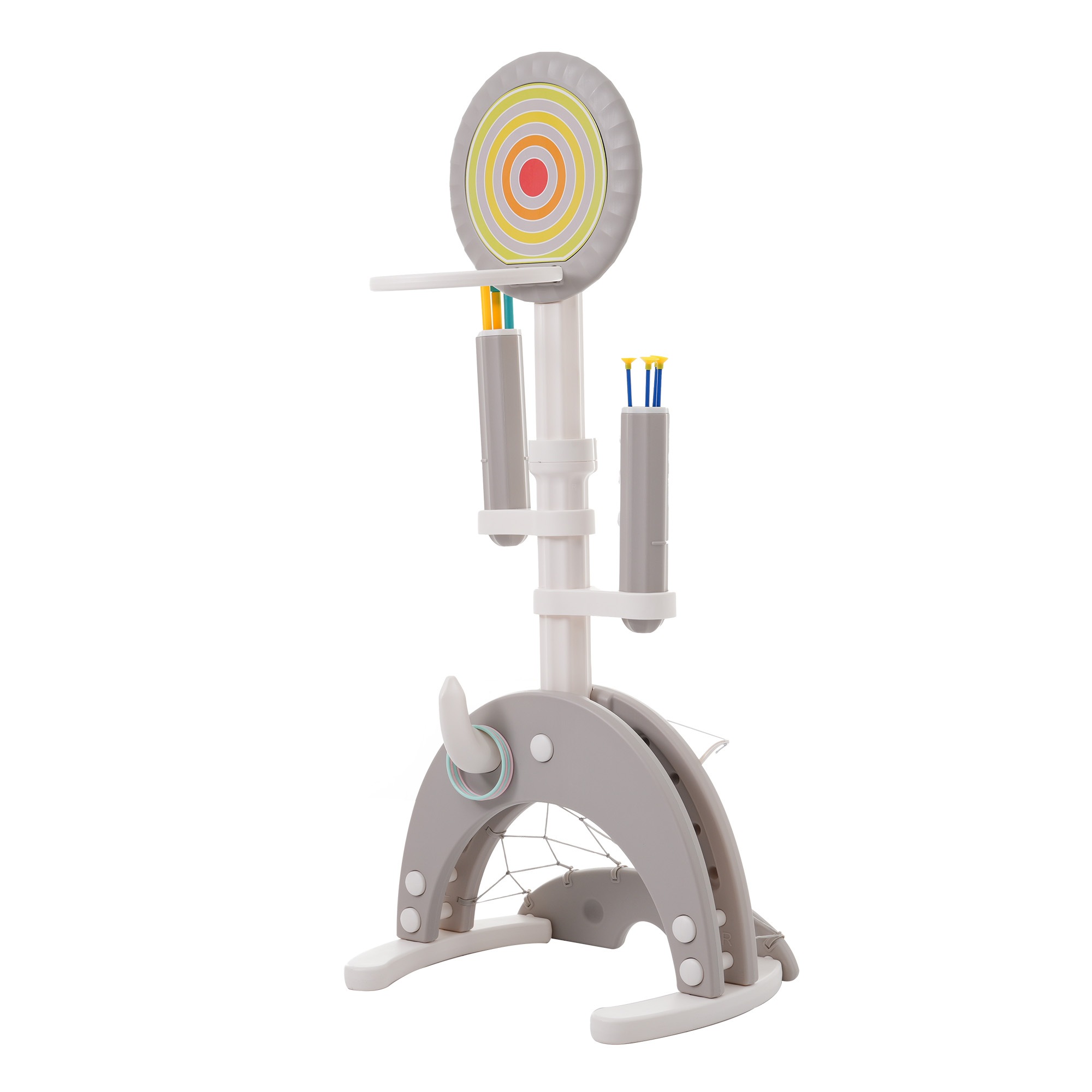 【国内発送】アーチェリー ダーツ バスケット サッカー ゴルフ 6in1多機能遊具 輪投げ 弓矢 組立簡単 室内遊具 おもちゃ 高さ調節可能124~160 キッズ 男の子 女の子 子供 誕生日 プレゼ