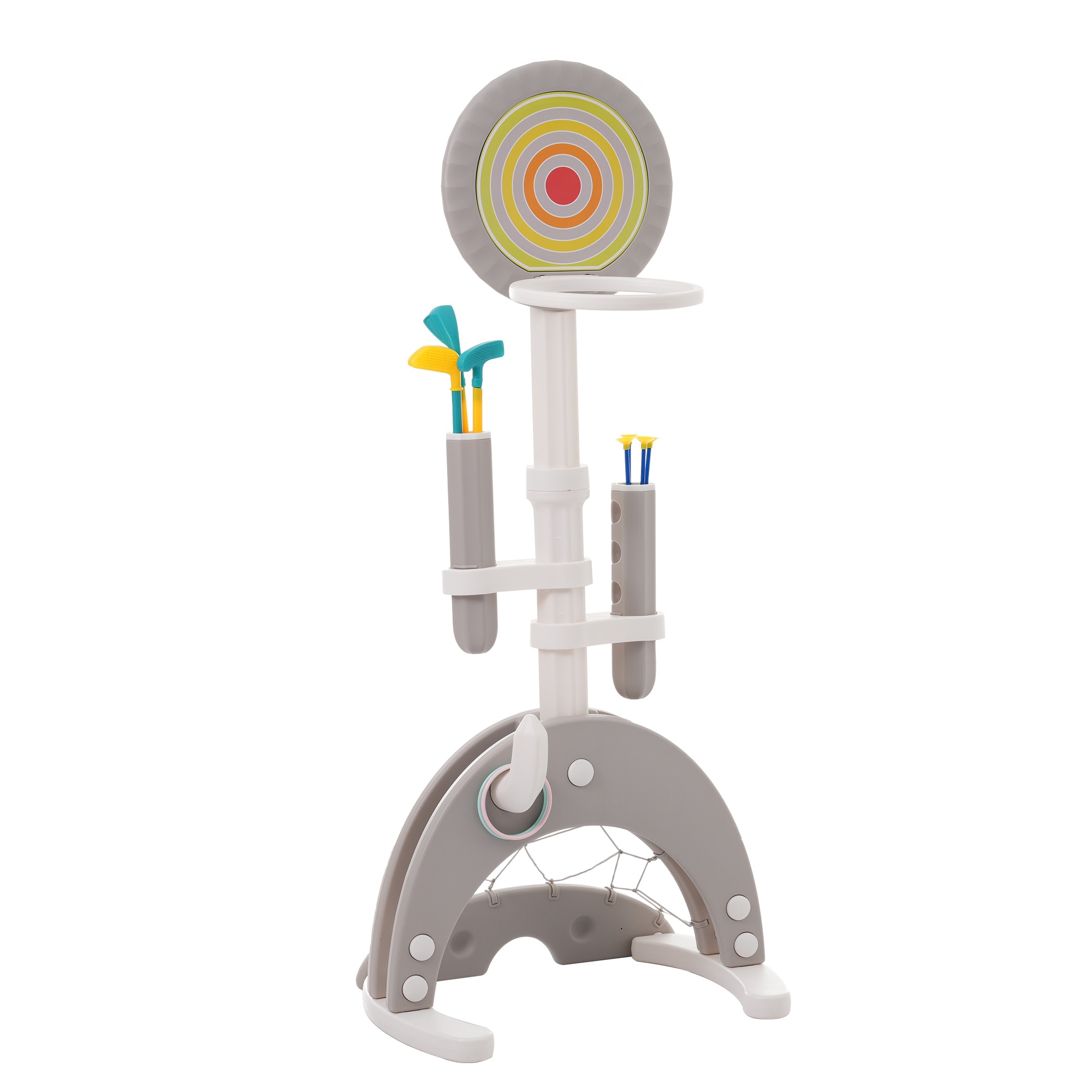 【国内発送】アーチェリー ダーツ バスケット サッカー ゴルフ 6in1多機能遊具 輪投げ 弓矢 組立簡単 室内遊具 おもちゃ 高さ調節可能124~160 キッズ 男の子 女の子 子供 誕生日 プレゼ