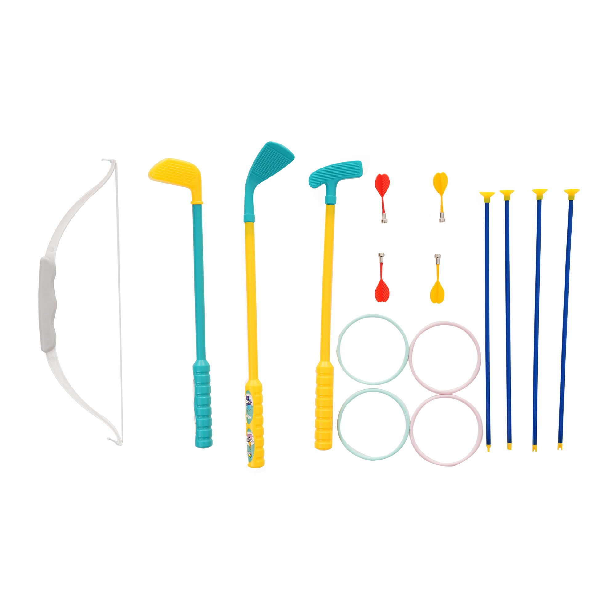 【国内発送】アーチェリー ダーツ バスケット サッカー ゴルフ 6in1多機能遊具 輪投げ 弓矢 組立簡単 室内遊具 おもちゃ 高さ調節可能124~160 キッズ 男の子 女の子 子供 誕生日 プレゼ