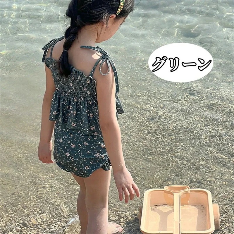 女の子水着 セパレート 水着 ビキニ 花柄 ベビー水着 キッズ水着 可愛い 女の子 水着 みずぎ キッズ 水着 女児水着 スクール水着 みずぎ ストレッチ 女児 ガールズ 水着 小学生 幼稚園 保